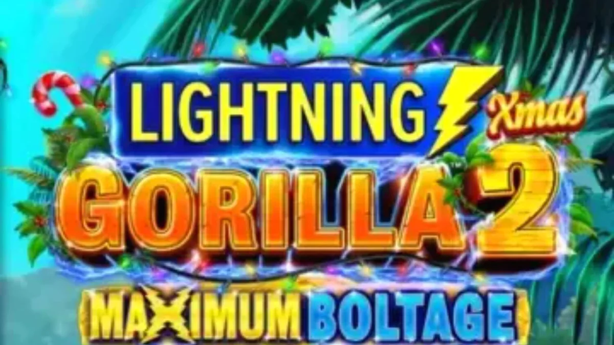 Tampilan visual slot Lightning Gorilla 2 Xmas dengan tema hutan dan nuansa Natal.